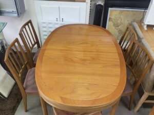 Antique Wooden Table and 4 Chairs